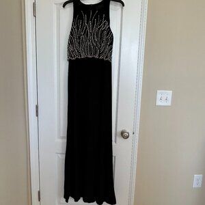 Jackie Jon New York Beaded Black Floor Length Gown